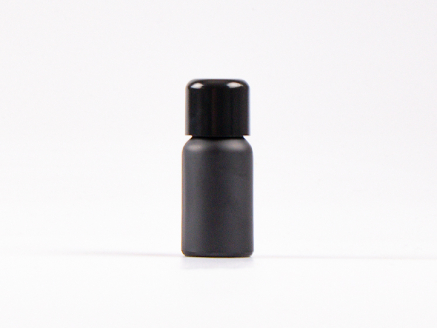 Schwarzglasflasche 10ml, mit Schraubverschluss schwarz